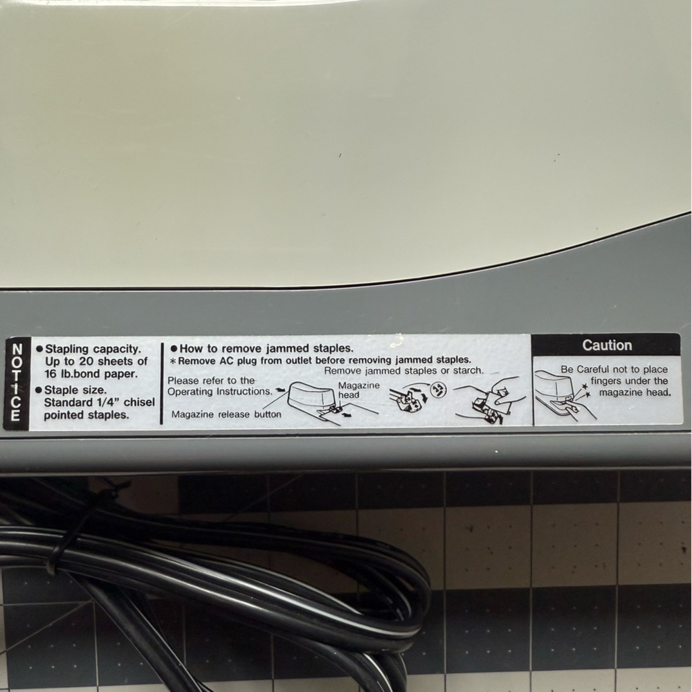 Panasonic Electric Stapler Model AS-302N - Picture 3 of 3
